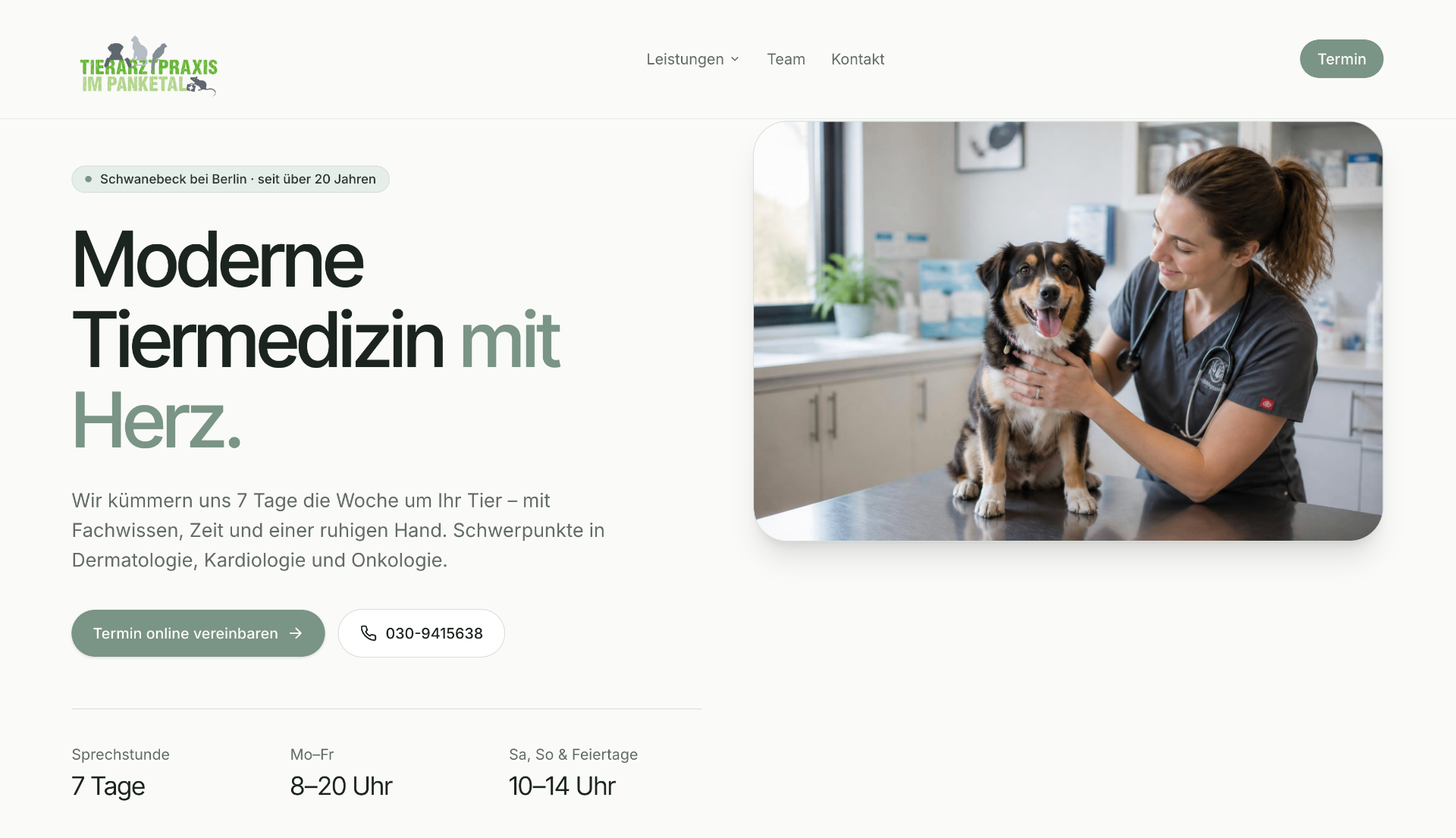 Neue, moderne Website mit klarer Struktur